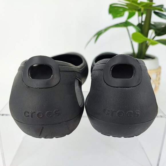 Crocs Women’s Kadee Black Rubber Ballet Flat Size 8 - Picture 3 of 8